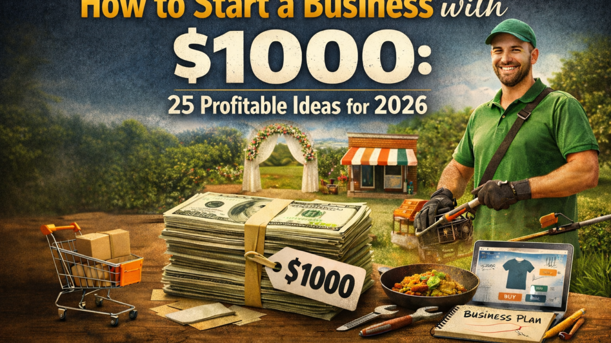 How to start a business with 1000$ in 2026